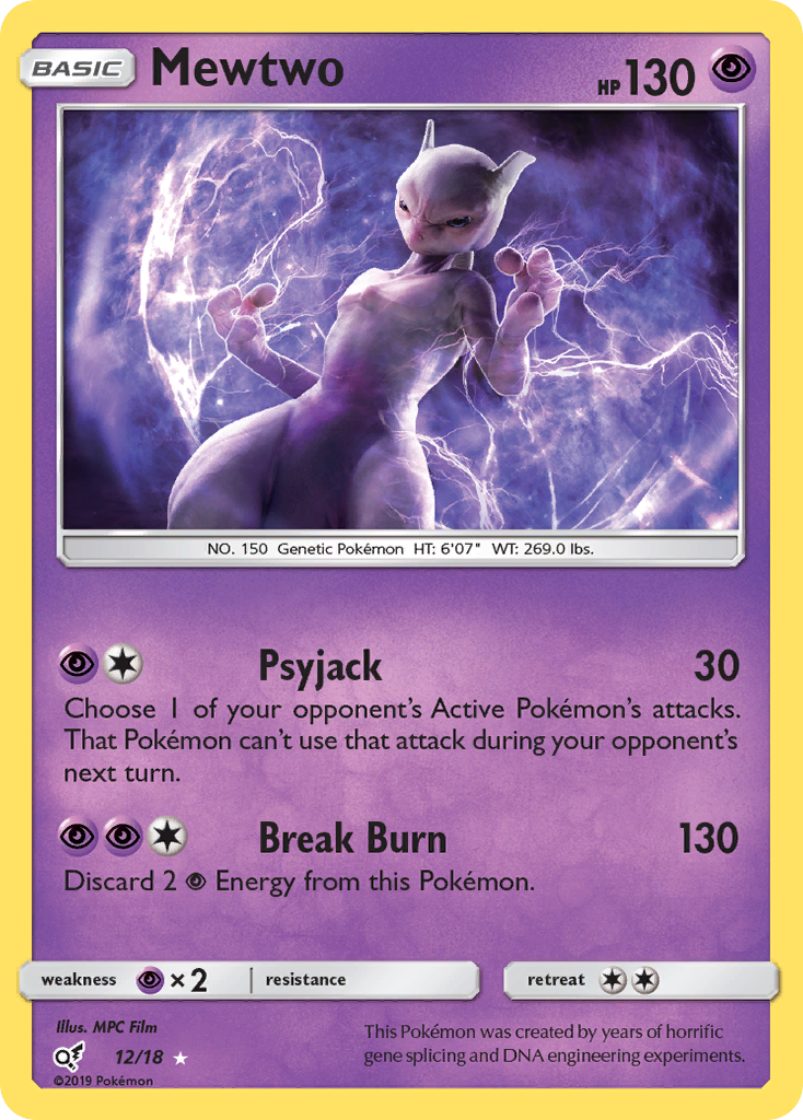 Mewtwo (12/18) [Sun & Moon: Detective Pikachu] | Eastridge Sports Cards & Games