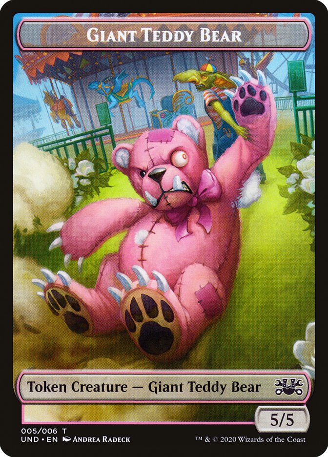 Goblin // Giant Teddy Bear Double-sided Token [Unsanctioned Tokens] | Eastridge Sports Cards & Games