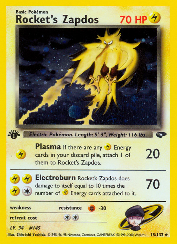 Rocket's Zapdos (15/132) [Gym Challenge 1st Edition] | Eastridge Sports Cards & Games