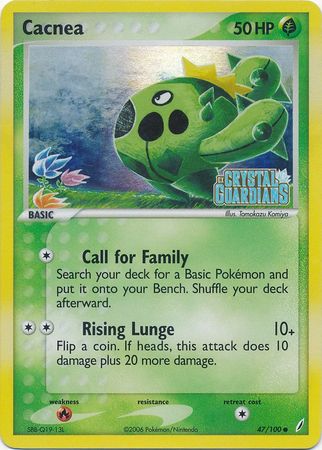 Cacnea (47/100) (Stamped) [EX: Crystal Guardians] | Eastridge Sports Cards & Games