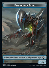 Construct (008) // Phyrexian Myr Double-Sided Token [The Brothers' War Commander Tokens] | Eastridge Sports Cards & Games