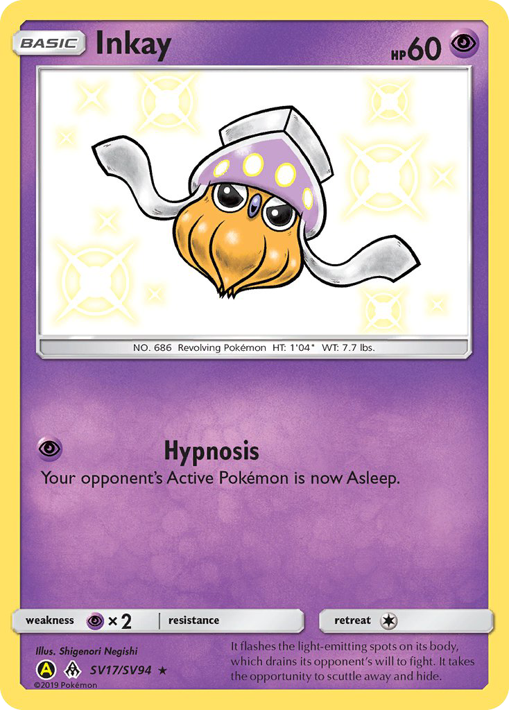 Inkay (SV17/SV94) [Sun & Moon: Hidden Fates - Shiny Vault] | Eastridge Sports Cards & Games