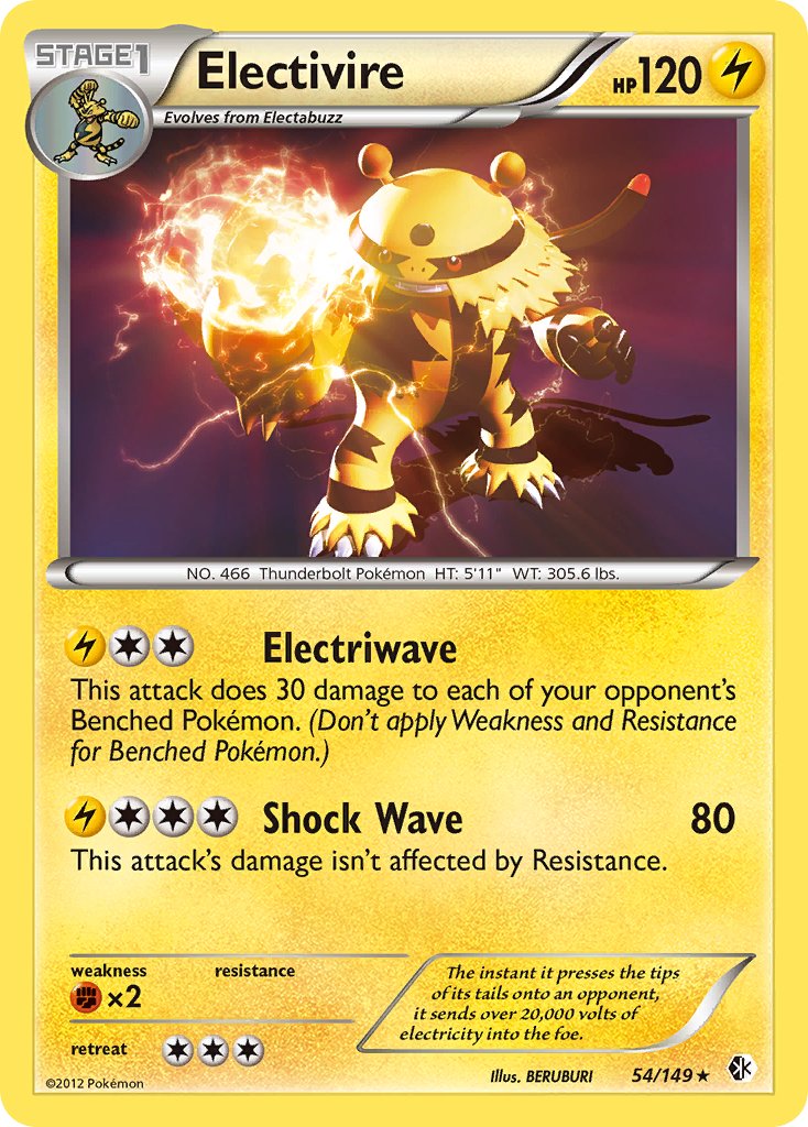 Electivire (54/149) (Theme Deck Exclusive) [Black & White: Boundaries Crossed] | Eastridge Sports Cards & Games
