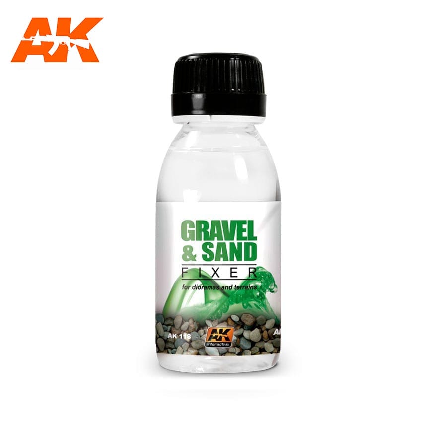 AK Interactive Gravel and Sand Fixer - 100ml | Eastridge Sports Cards & Games