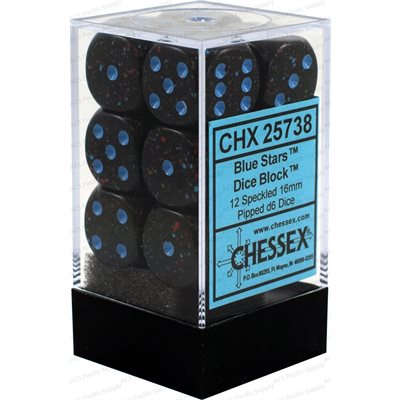 CHESSEX Speckled 12D6 Blue Stars 16MM (CHX25738) | Eastridge Sports Cards & Games