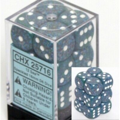 CHESSEX Speckled 12D6 Sea 16MM (CHX25716) | Eastridge Sports Cards & Games
