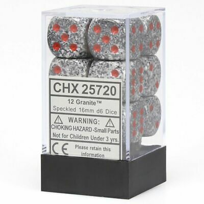 CHESSEX Speckled 12D6 Granite 16MM (CHX25720) | Eastridge Sports Cards & Games