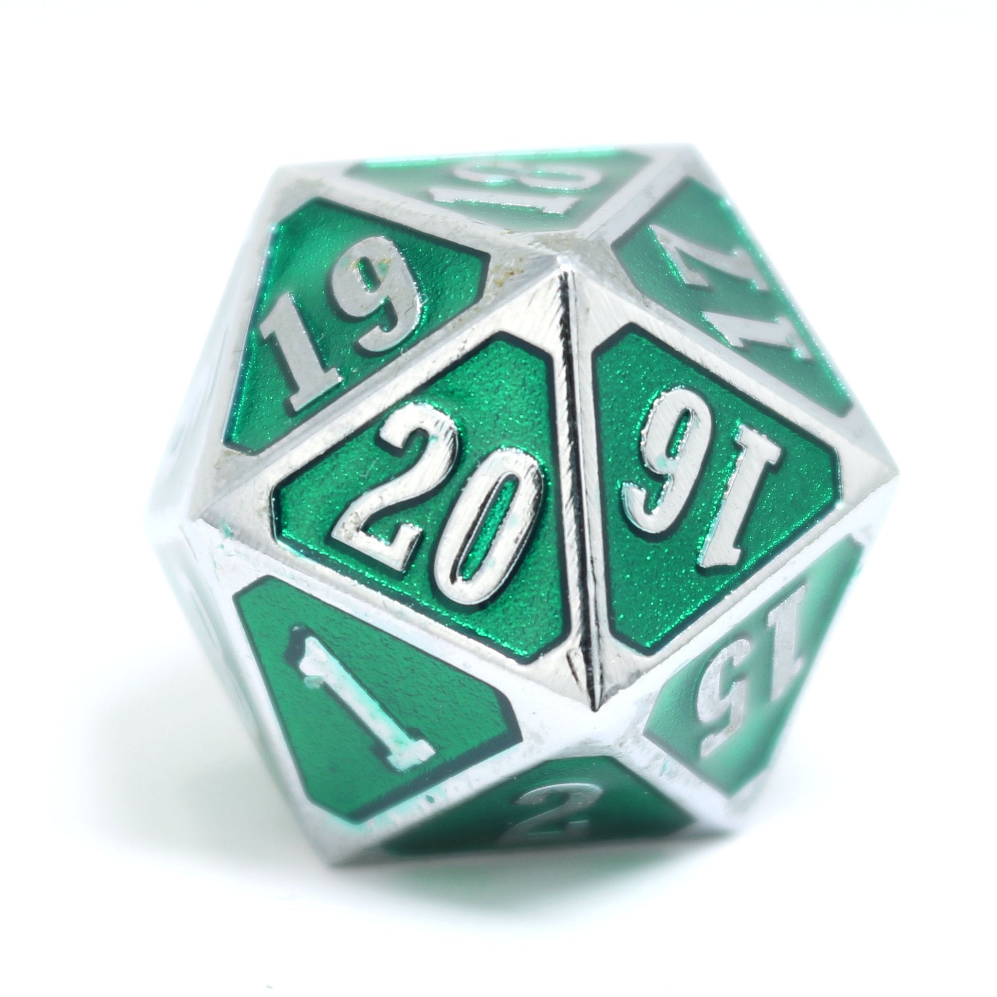 DIE HARD DICE Roll Down Counter - Shiny Silver Emerald | Eastridge Sports Cards & Games