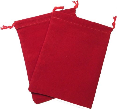 Suedecloth Dice Bag: Large Red | Eastridge Sports Cards & Games