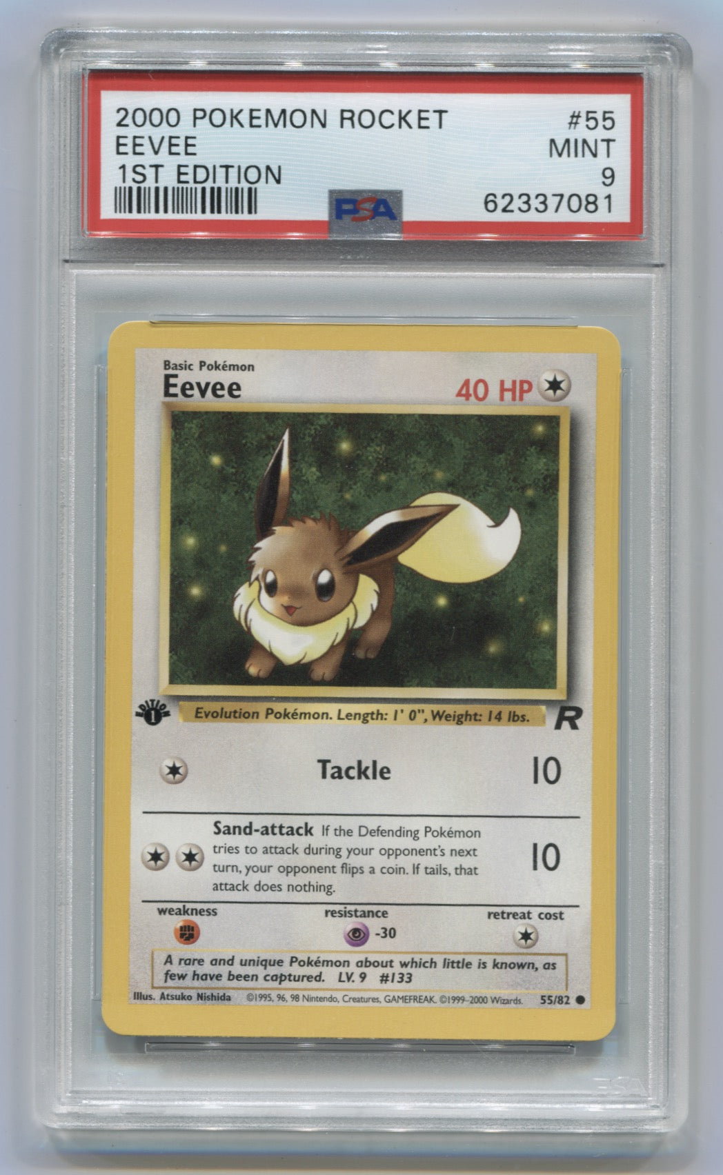 2000 Pokemon Rocket 1st Edition #55 Eeevee PSA 9 | Eastridge Sports Cards & Games