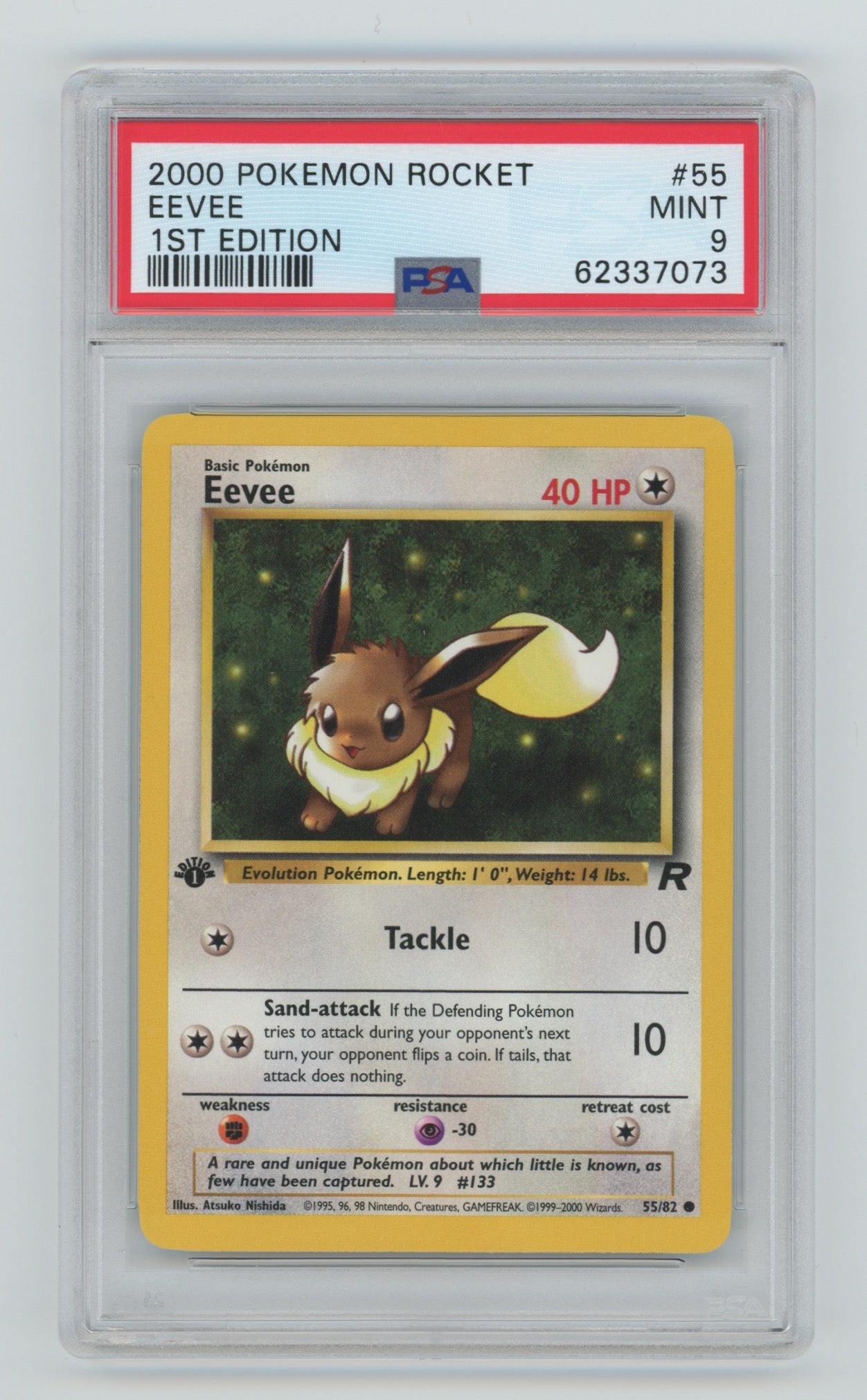 2000 Pokemon Rocket 1st Edition #55 Eevee PSA 9 | Eastridge Sports Cards & Games