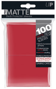 Ultra Pro Pro-Matte Red Standard Deck Protectors 100ct | Eastridge Sports Cards & Games