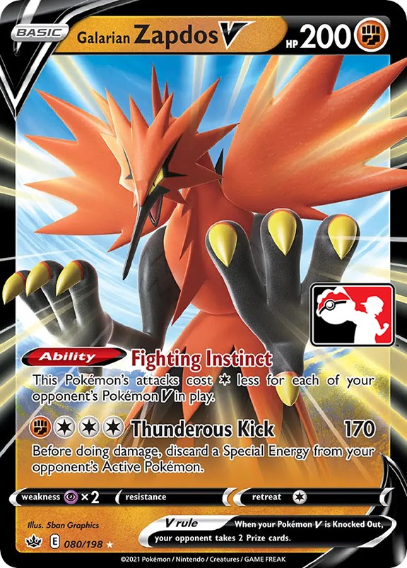 Galarian Zapdos V (080/198) [Prize Pack Series One] | Eastridge Sports Cards & Games