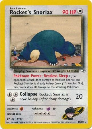 Rocket's Snorlax (33/132) [Gym Heroes Unlimited] | Eastridge Sports Cards & Games