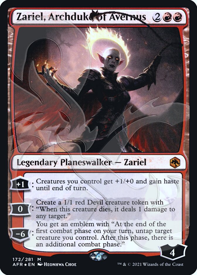 Zariel, Archduke of Avernus (Ampersand Promo) [Dungeons & Dragons: Adventures in the Forgotten Realms Promos] | Eastridge Sports Cards & Games