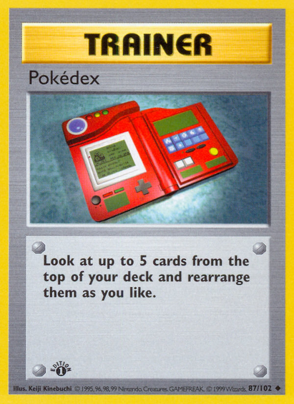 Pokedex (87/102) (Shadowless) [Base Set 1st Edition] | Eastridge Sports Cards & Games