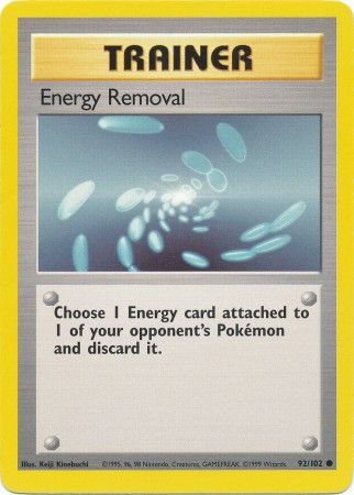 Energy Removal (92/102) [Base Set Unlimited] | Eastridge Sports Cards & Games
