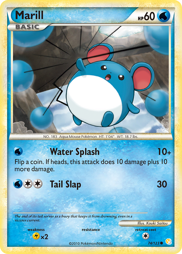 Marill (74/123) [HeartGold & SoulSilver: Base Set] | Eastridge Sports Cards & Games