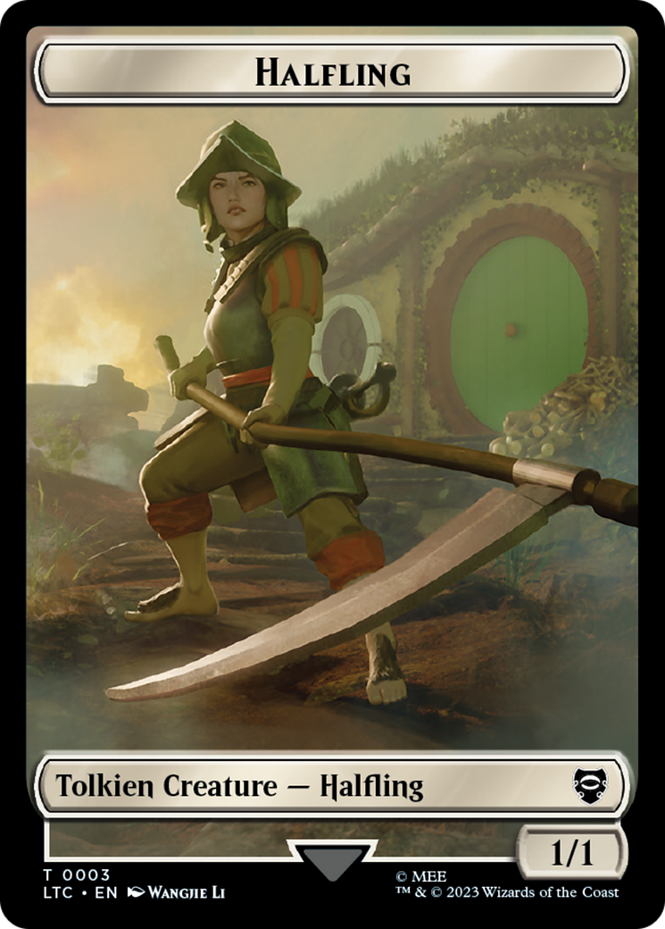 Halfling // Treasure Token [The Lord of the Rings: Tales of Middle-Earth Commander Tokens] | Eastridge Sports Cards & Games