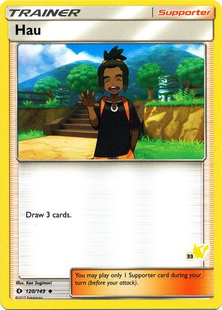 Hau (120/149) (Pikachu Stamp #33) [Battle Academy 2020] | Eastridge Sports Cards & Games