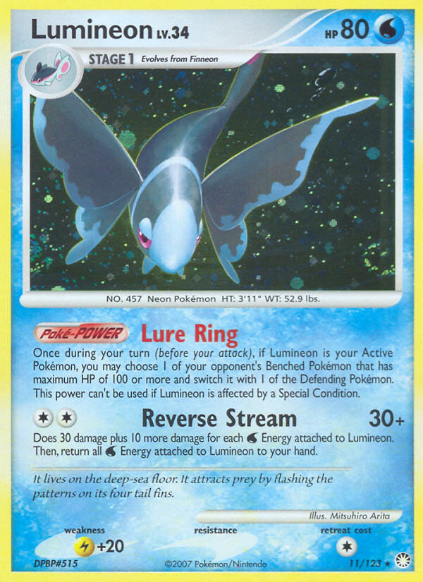 Lumineon (11/123) [Diamond & Pearl: Mysterious Treasures] | Eastridge Sports Cards & Games