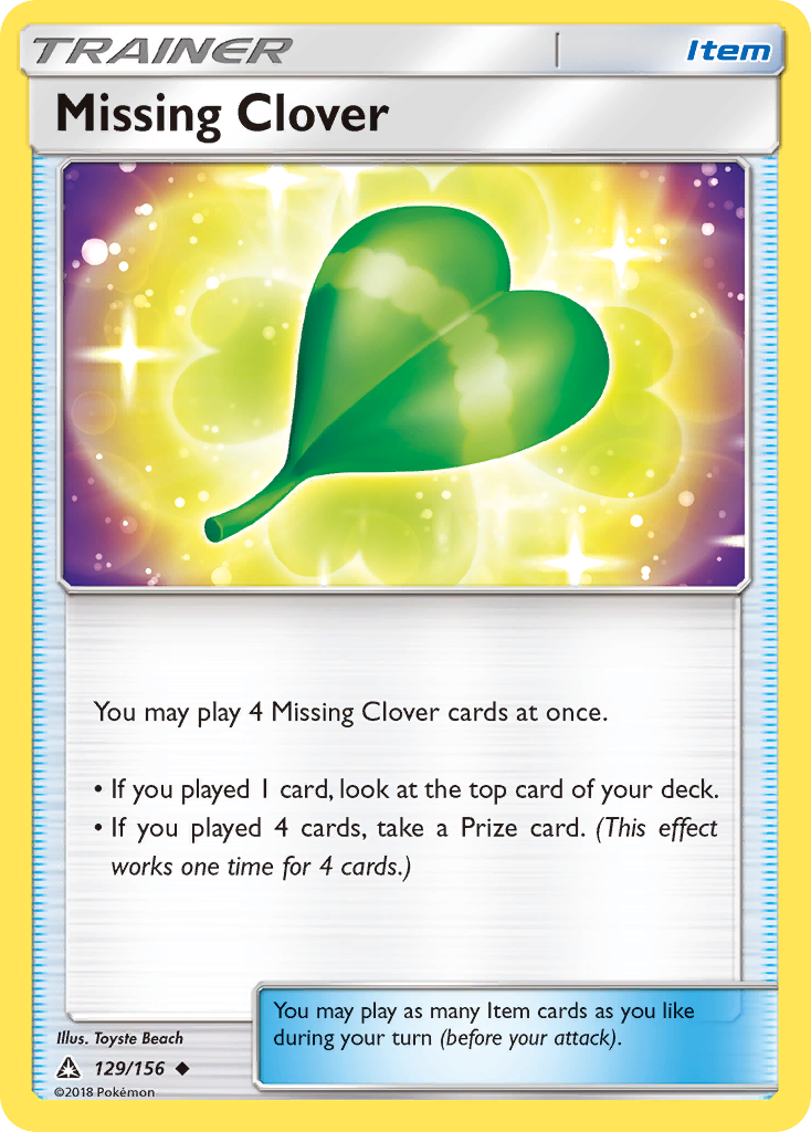 Missing Clover (129/156) [Sun & Moon: Ultra Prism] | Eastridge Sports Cards & Games