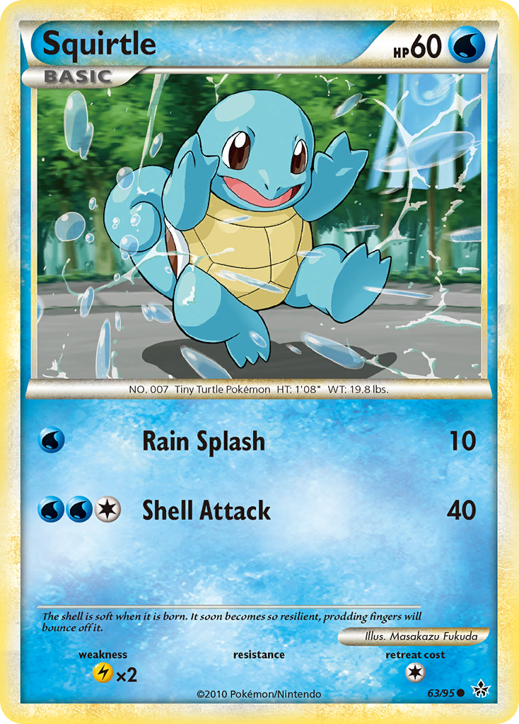 Squirtle (63/95) [HeartGold & SoulSilver: Unleashed] | Eastridge Sports Cards & Games