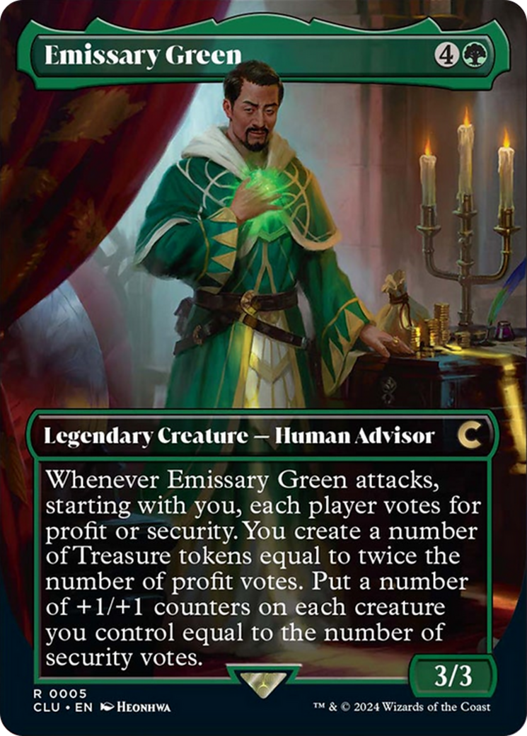 Emissary Green (Borderless) [Ravnica: Clue Edition] | Eastridge Sports Cards & Games