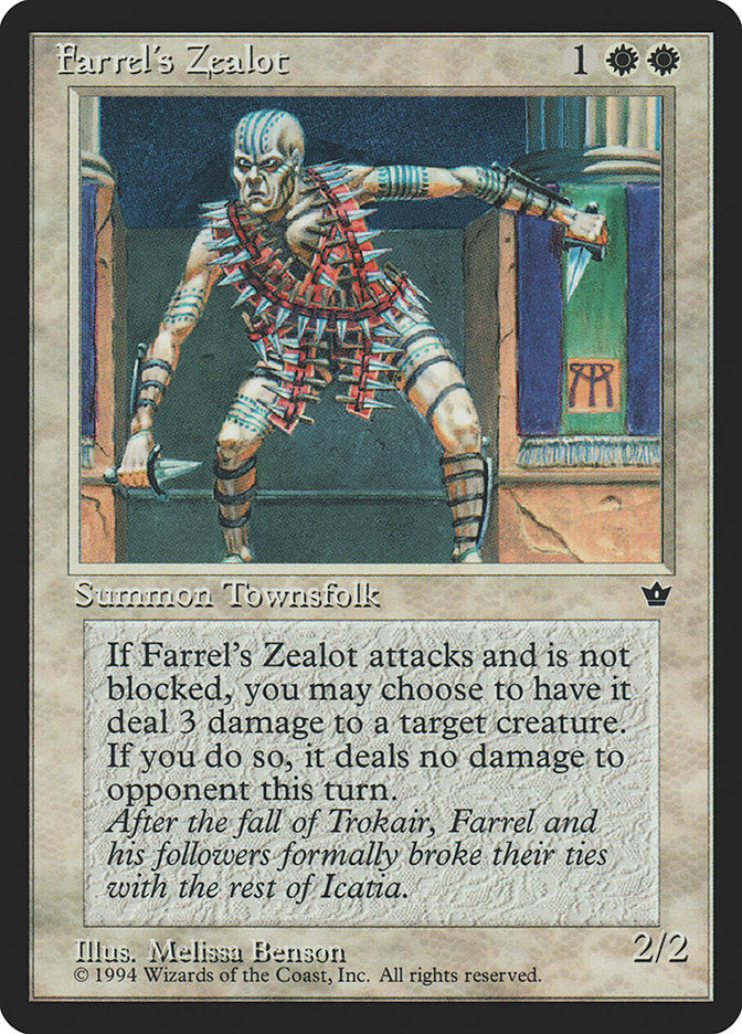Farrel's Zealot (Melissa A. Benson) [Fallen Empires] | Eastridge Sports Cards & Games