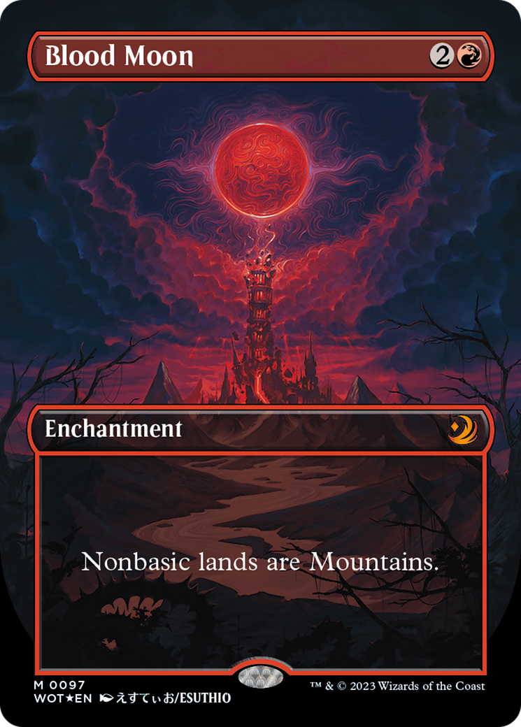 Blood Moon (Anime Borderless) (Confetti Foil) [Wilds of Eldraine: Enchanting Tales] | Eastridge Sports Cards & Games