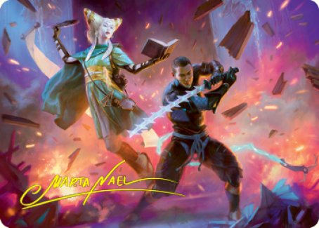 Explosive Entry Art Card (Gold-Stamped Signature) [Kamigawa: Neon Dynasty Art Series] | Eastridge Sports Cards & Games