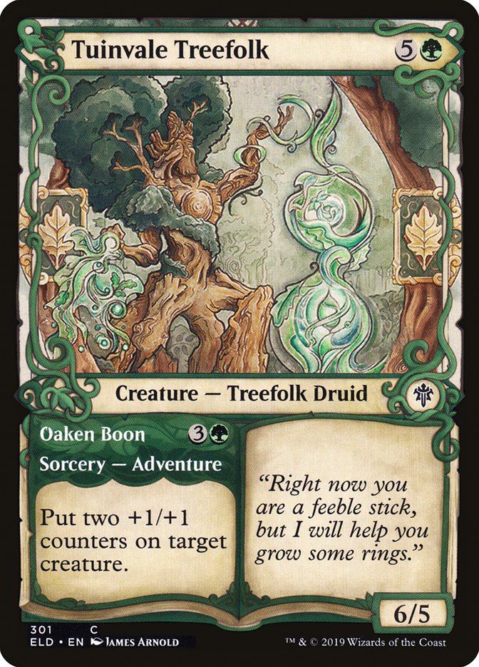 Tuinvale Treefolk // Oaken Boon (Showcase) [Throne of Eldraine] | Eastridge Sports Cards & Games