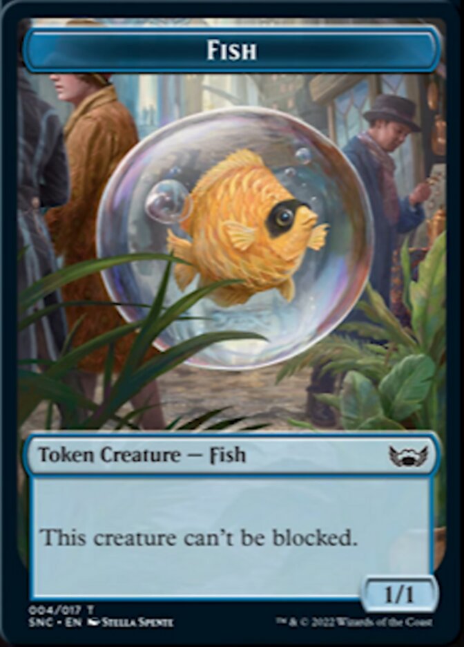 Fish // Citizen Double-sided Token [Streets of New Capenna Tokens] | Eastridge Sports Cards & Games