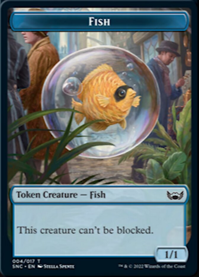 Fish // Dog Double-sided Token [Streets of New Capenna Tokens] | Eastridge Sports Cards & Games