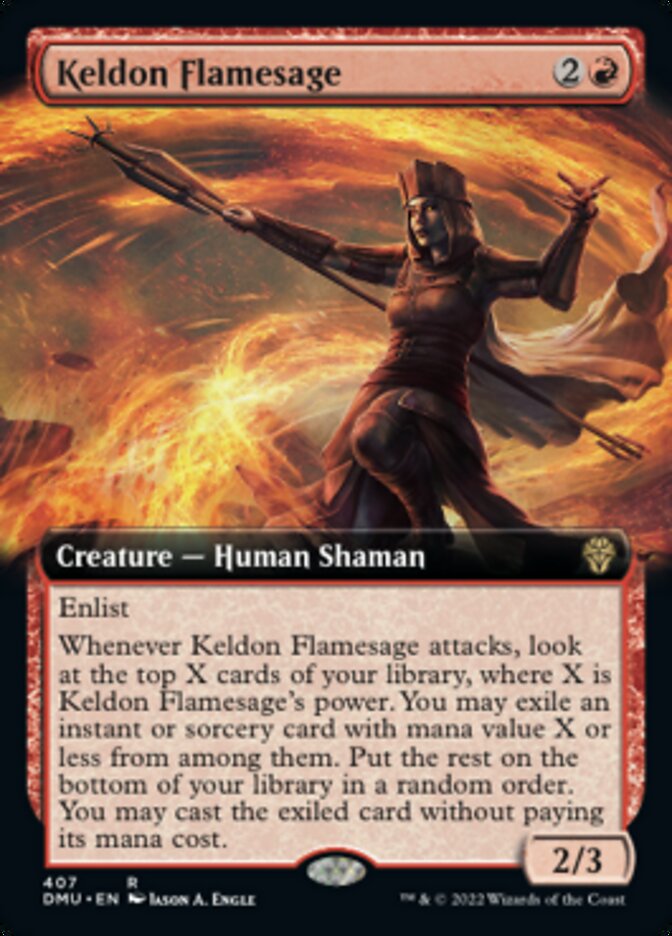 Keldon Flamesage (Extended Art) [Dominaria United] | Eastridge Sports Cards & Games
