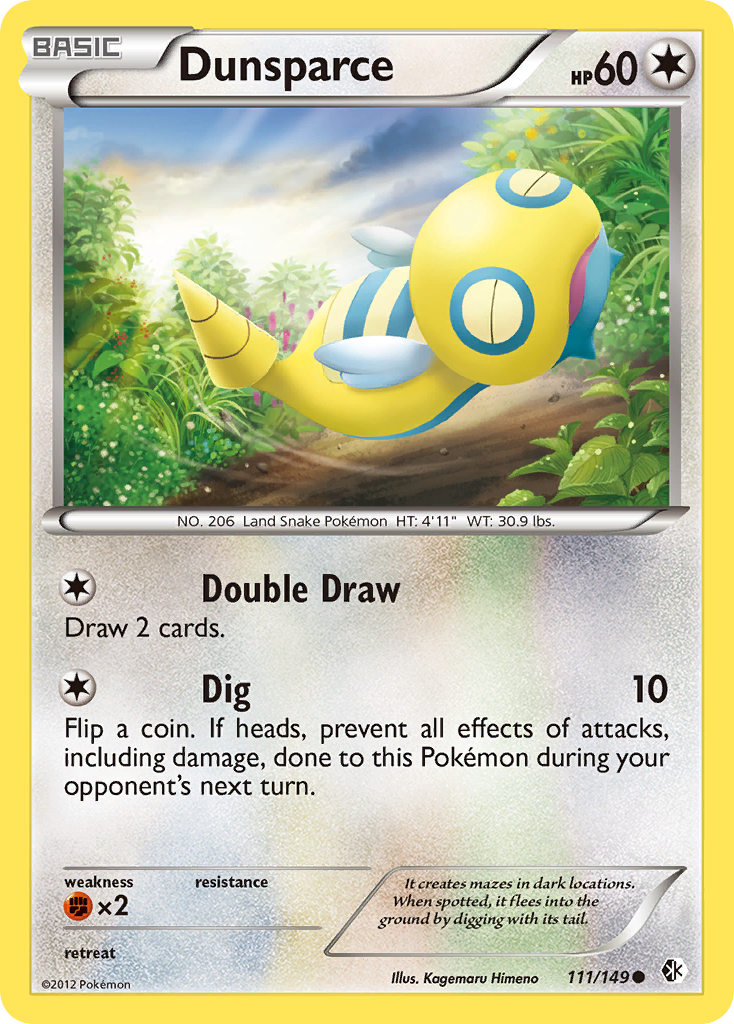 Dunsparce (111/149) [Black & White: Boundaries Crossed] | Eastridge Sports Cards & Games