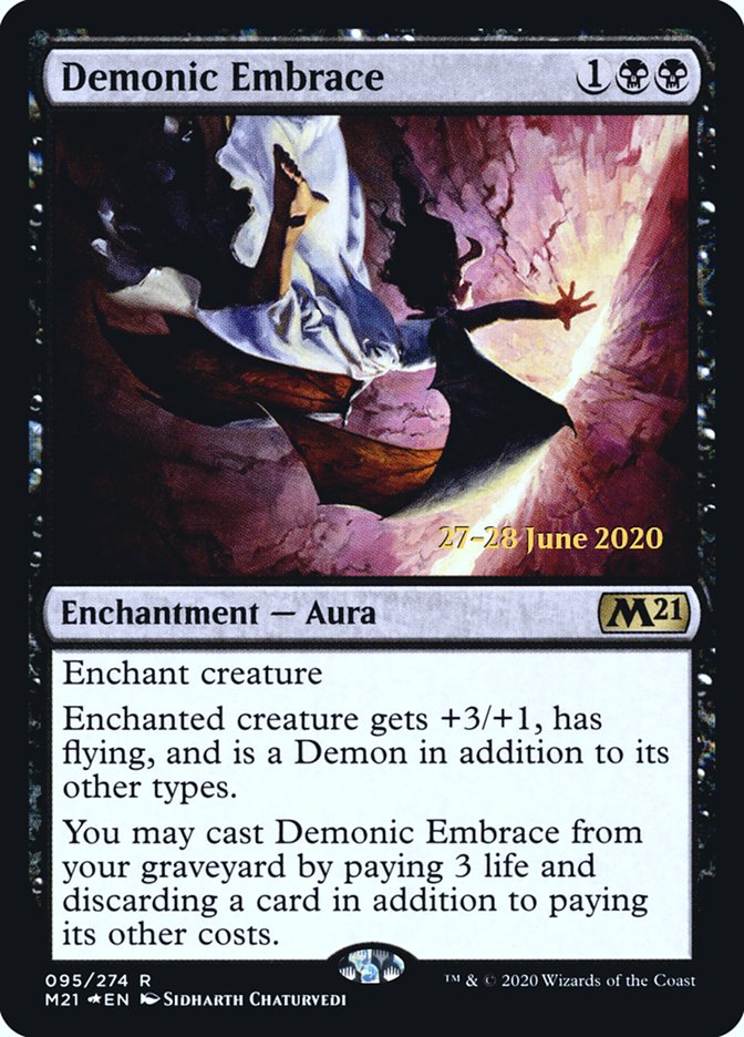 Demonic Embrace  [Core Set 2021 Prerelease Promos] | Eastridge Sports Cards & Games