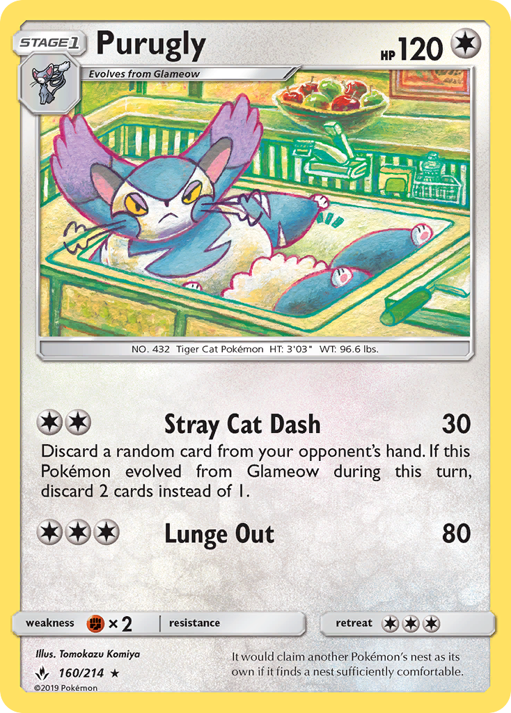 Purugly (160/214) [Sun & Moon: Unbroken Bonds] | Eastridge Sports Cards & Games