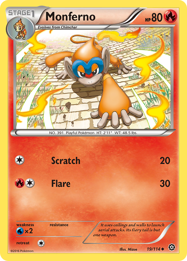 Monferno (19/114) [XY: Steam Siege] | Eastridge Sports Cards & Games