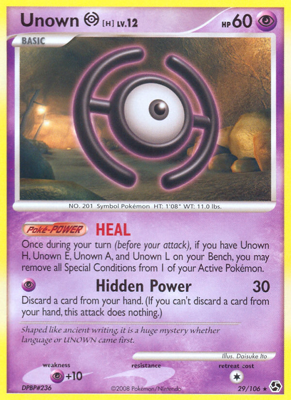 Unown H (29/106) [Diamond & Pearl: Great Encounters] | Eastridge Sports Cards & Games