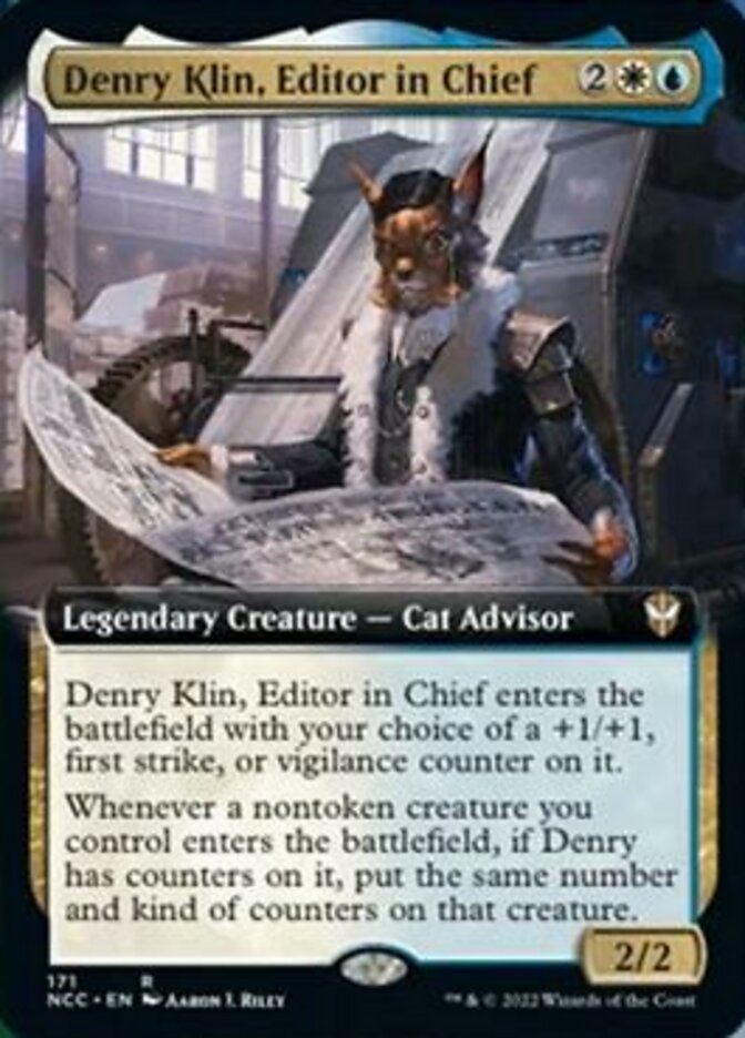 Denry Klin, Editor in Chief (Extended Art) [Streets of New Capenna Commander] | Eastridge Sports Cards & Games