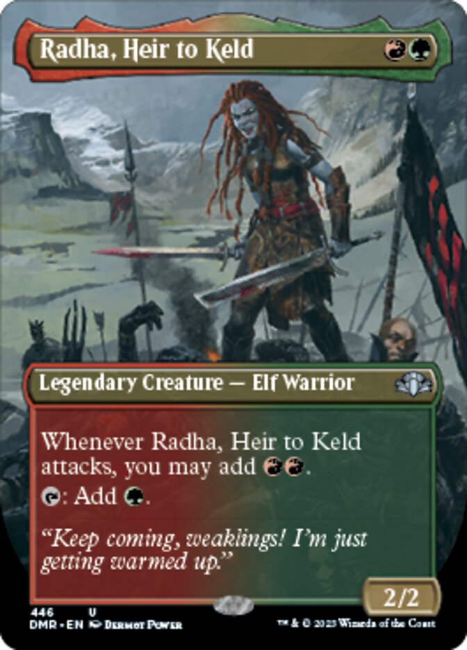 Radha, Heir to Keld (Borderless Alternate Art) [Dominaria Remastered] | Eastridge Sports Cards & Games