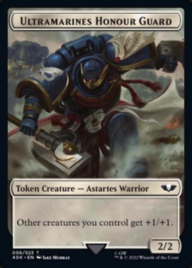 Soldier (003) // Ultramarines Honour Guard Double-sided Token (Surge Foil) [Universes Beyond: Warhammer 40,000 Tokens] | Eastridge Sports Cards & Games