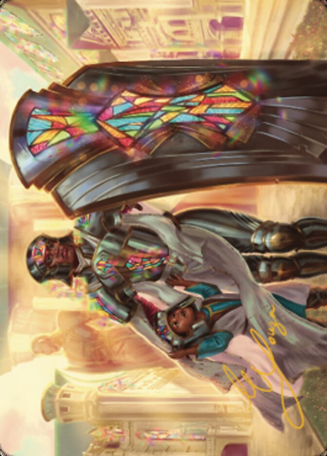 Guardian of New Benalia Art Card (Gold-Stamped Signature) [Dominaria United Art Series] | Eastridge Sports Cards & Games