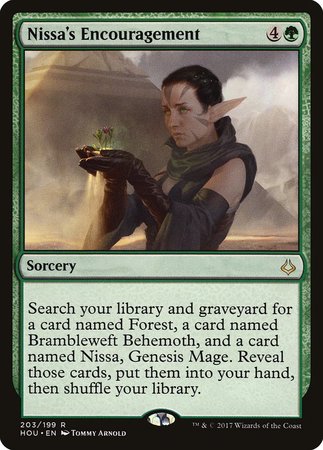 Nissa's Encouragement [Hour of Devastation] | Eastridge Sports Cards & Games