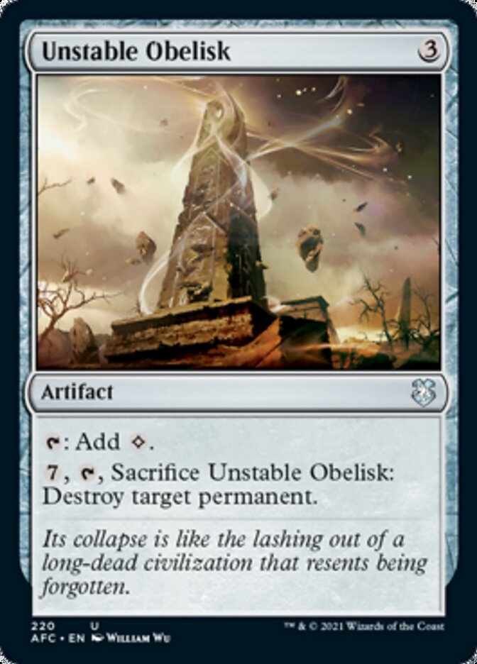 Unstable Obelisk [Dungeons & Dragons: Adventures in the Forgotten Realms Commander] | Eastridge Sports Cards & Games