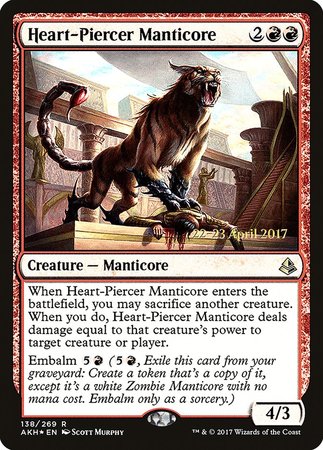 Heart-Piercer Manticore [Amonkhet Promos] | Eastridge Sports Cards & Games