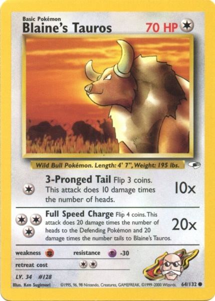 Blaine's Tauros (64/132) [Gym Heroes Unlimited] | Eastridge Sports Cards & Games