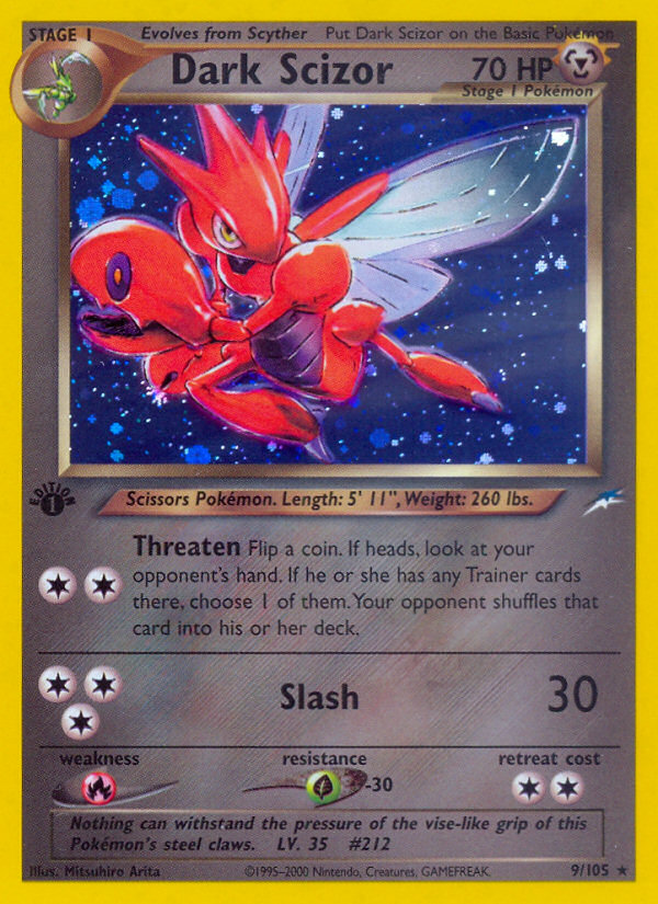 Dark Scizor (9/105) [Neo Destiny 1st Edition] | Eastridge Sports Cards & Games