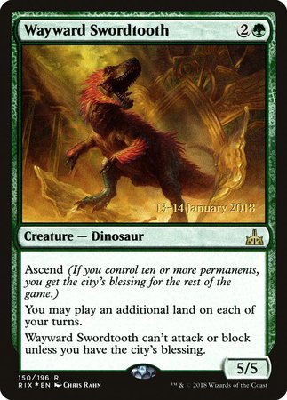Wayward Swordtooth [Rivals of Ixalan Promos] | Eastridge Sports Cards & Games